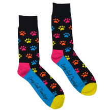 Load image into Gallery viewer, Paw Prints Puppy Lovers Crazy Socks - Crazy Sock Thursdays