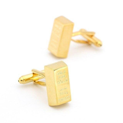 Gold Bar Cufflinks - Crazy Sock Thursdays