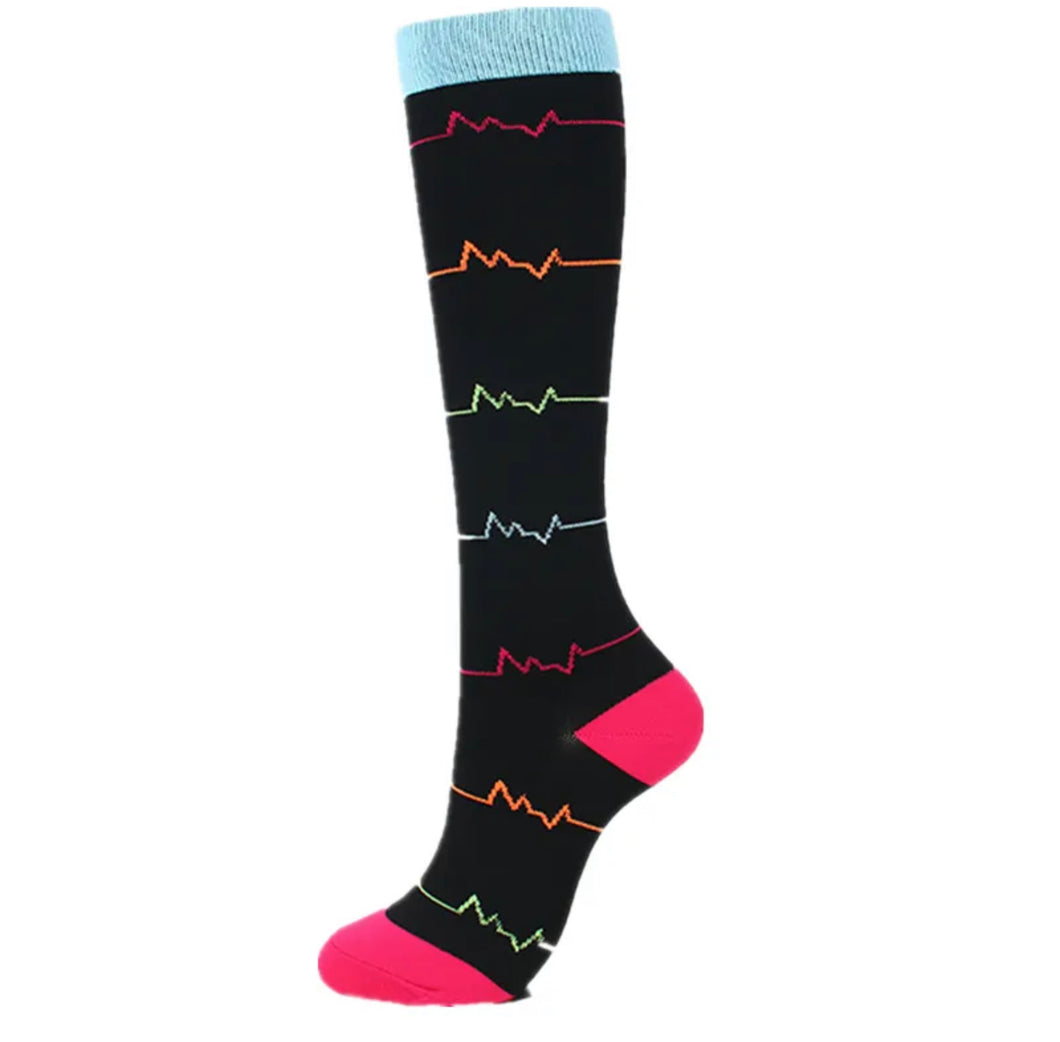 Heart Beat Monitor High Crazy Socks