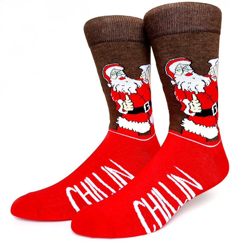 Chillin Santa Crazy Christmas Socks