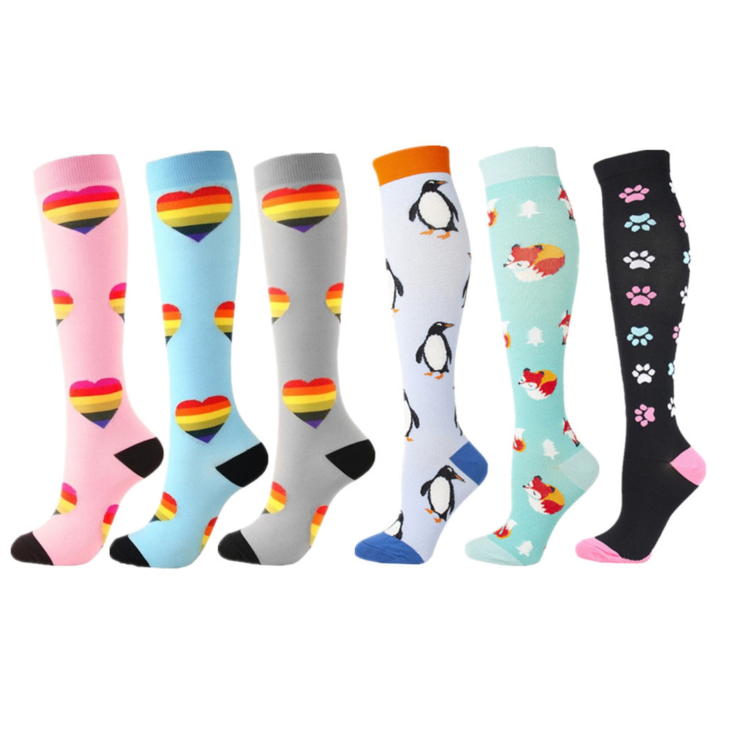 Nurse and Doctor Women's 6 Pair High Socks Set