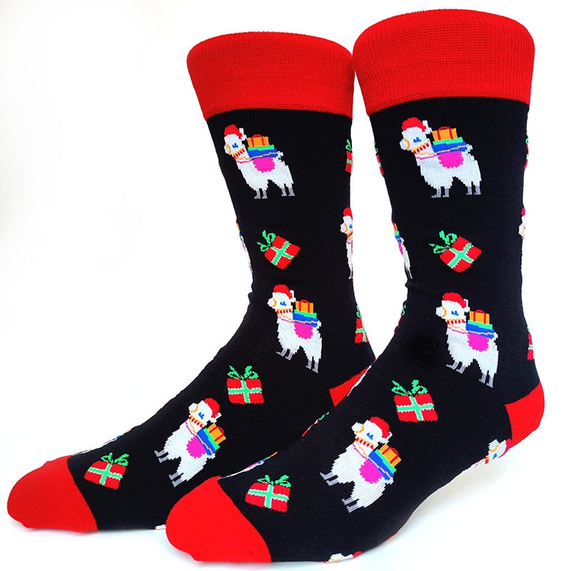 Llamas For Christmas Crazy Christmas Socks