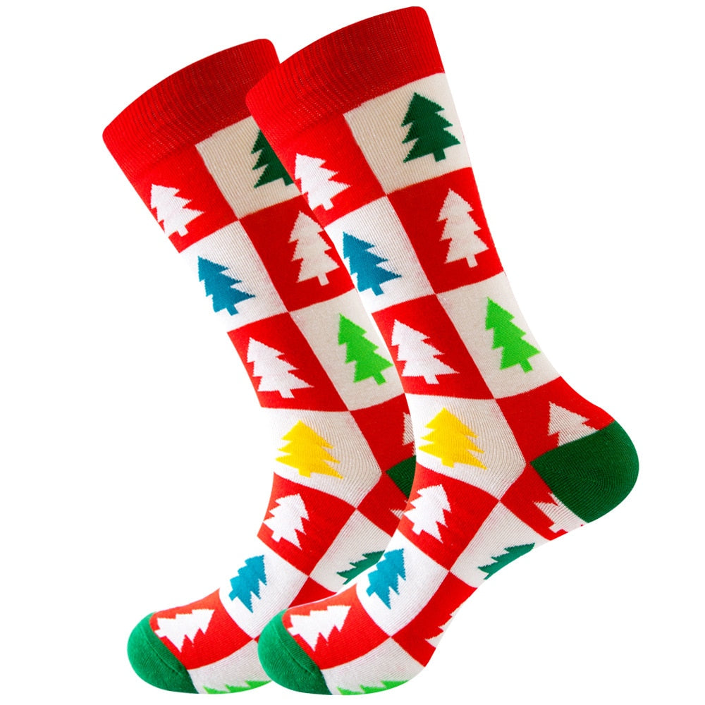 Colourful Christmas Tree Crazy Christmas Socks
