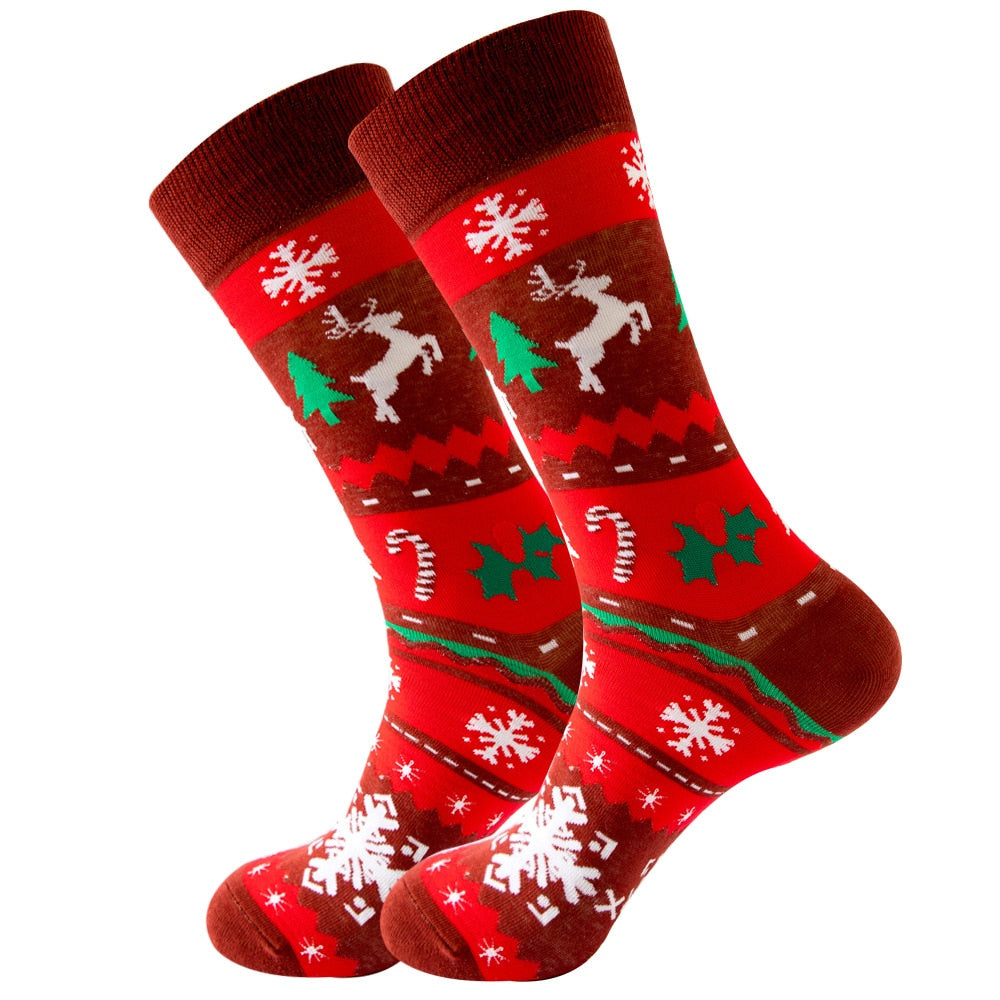By The Tree Crazy Christmas Socks