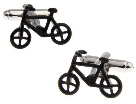 Black Bike Cufflinks - Crazy Sock Thursdays