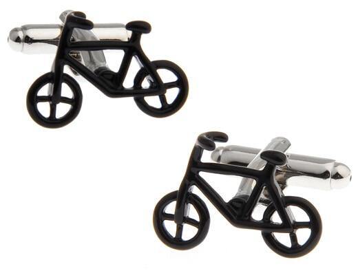 Black Bike Cufflinks - Crazy Sock Thursdays