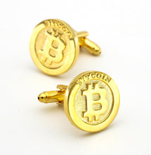 Load image into Gallery viewer, Bitcoin Crazy Cufflinks
