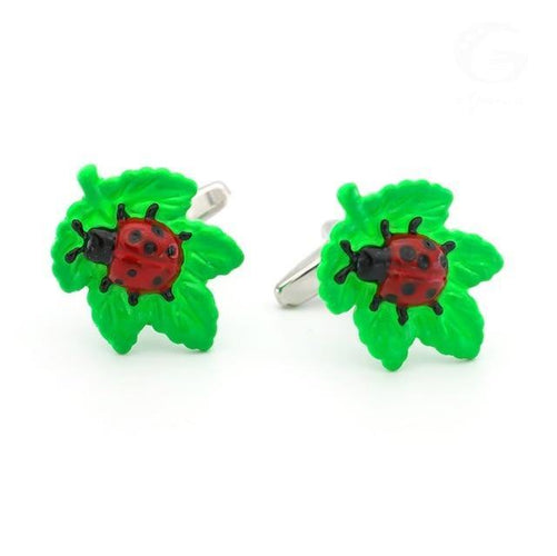 Ladybug Cufflinks - Crazy Sock Thursdays