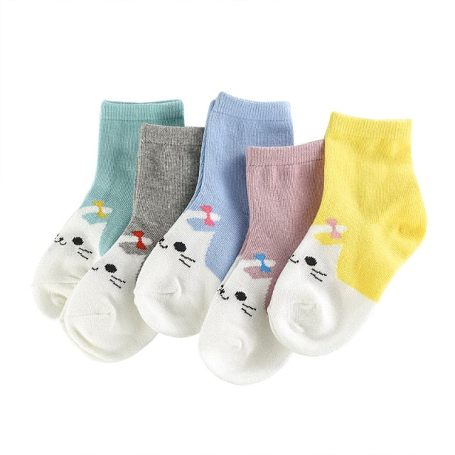 Kitty Collection Children's Crazy Socks 5 Pairs