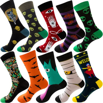 Crazy About Halloween Men's Sock Set (10 Pairs)