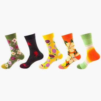 Men's Floral 5 Pair Sock Set