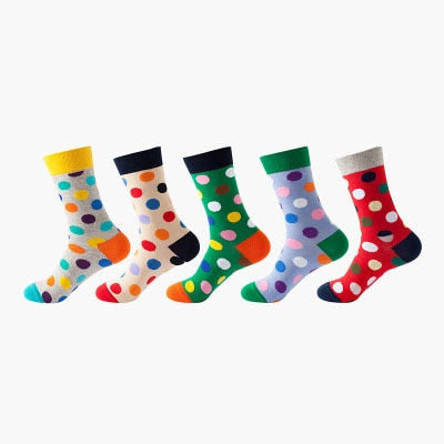 Men's Polka-dot 5 Pair Sock Set
