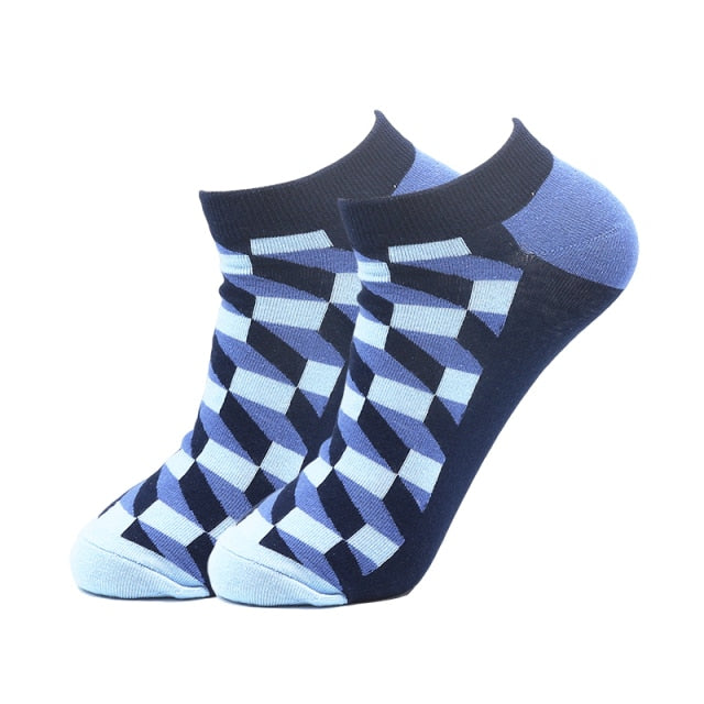 Blue Step Ankle Crazy Socks
