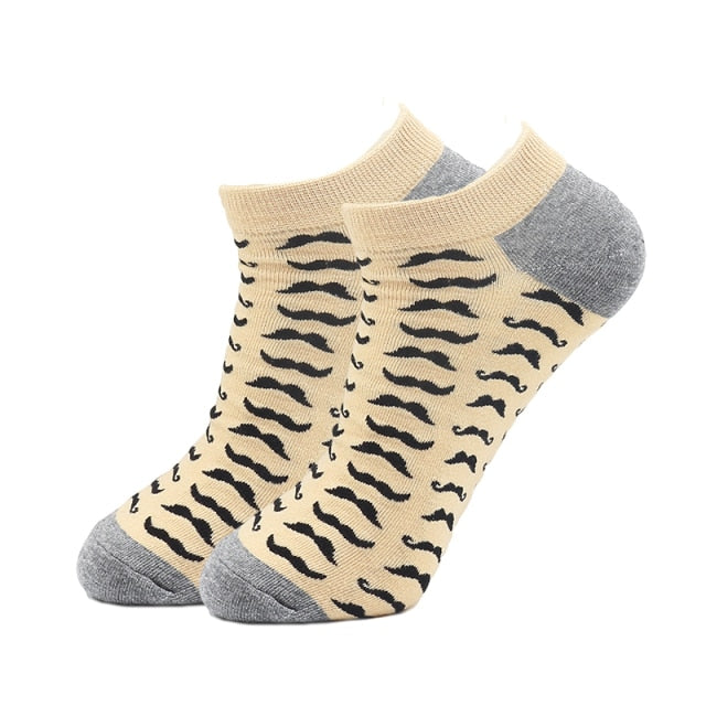 Moustache Ankle Crazy Socks