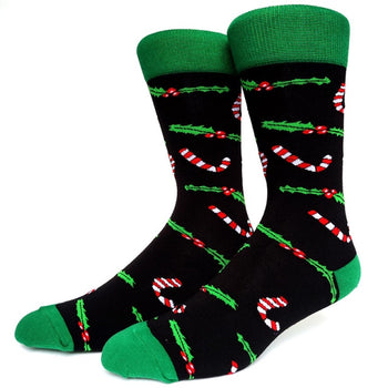 Candy Sticks Crazy Christmas Socks
