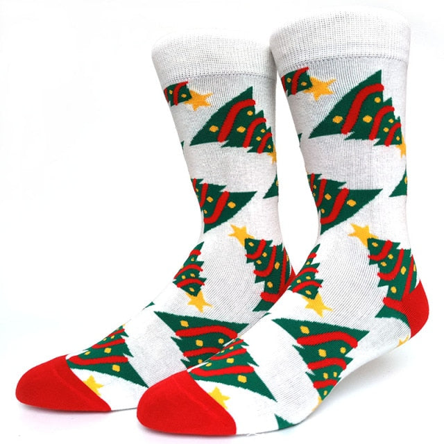 Decorated Xmas Trees Crazy Christmas Socks