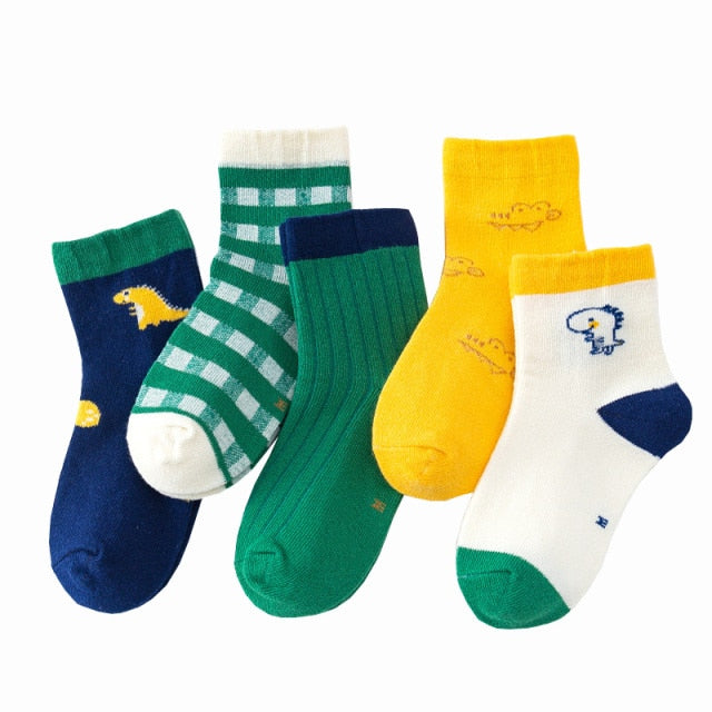 Dinosaur Collection Children's Crazy Socks 5 Pairs