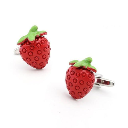 Strawberry Cufflinks - Crazy Sock Thursdays